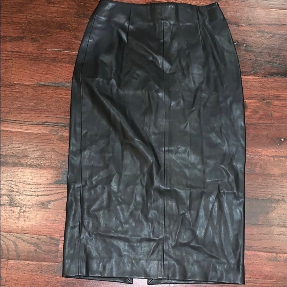 Zara Leather pencil skirt